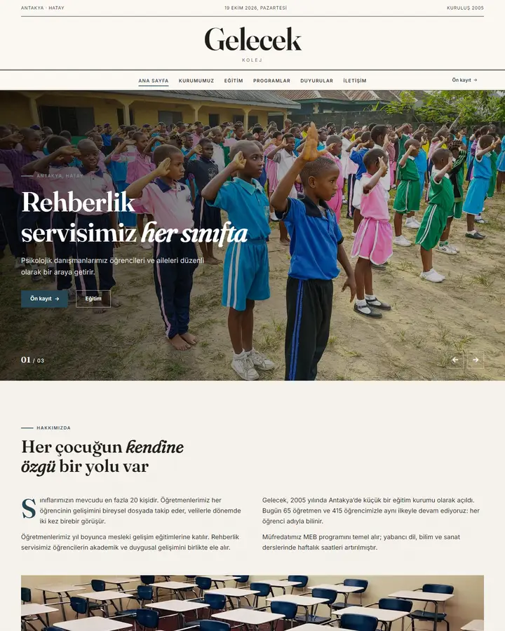 Tema 07 – Editoryal Dergi tasarım önizlemesi