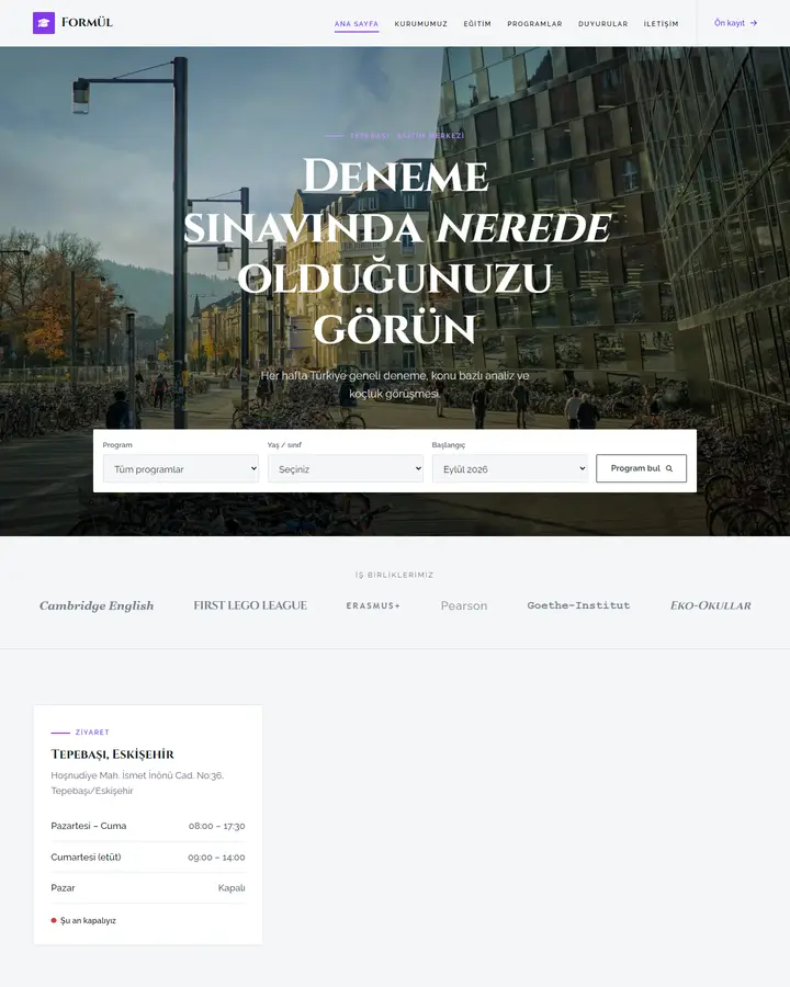 Tema 22 – Klasik Kurumsal tasarım önizlemesi