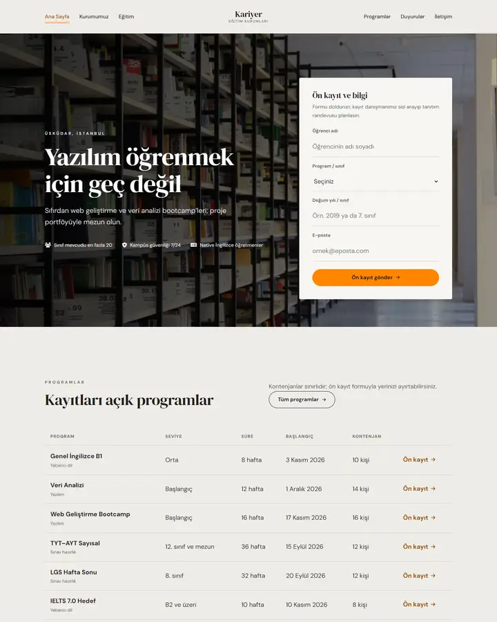 Tema 24 – Minimal tasarım önizlemesi