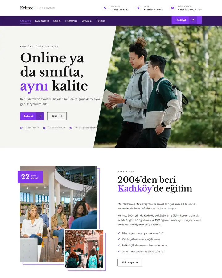 Tema 29 – Klasik Kurumsal tasarım önizlemesi