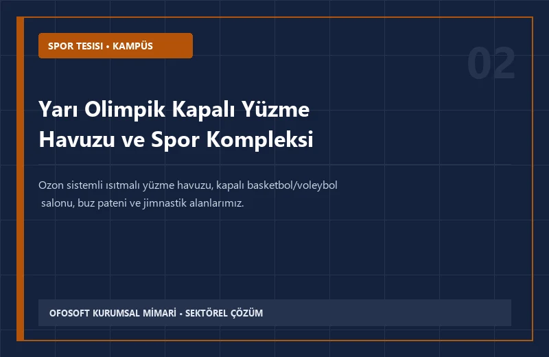 Yarı Olimpik Kapalı Yüzme Havuzu ve Spor Kompleksi